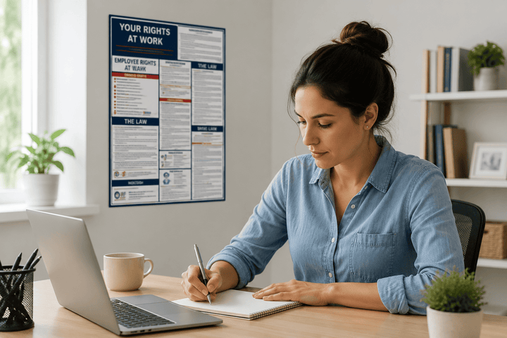 Focused work in a modern home office