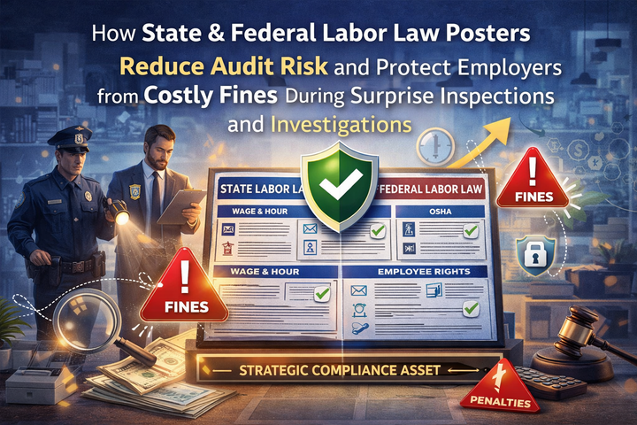 How State & Federal Labor Law Posters Reduce Audit Risk and Protect Employers from Costly Fines During Surprise Inspections and Investigations