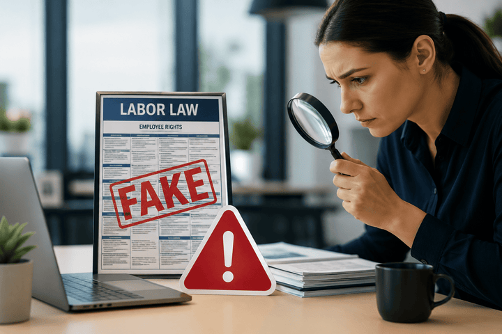 Inspecting labor law compliance document