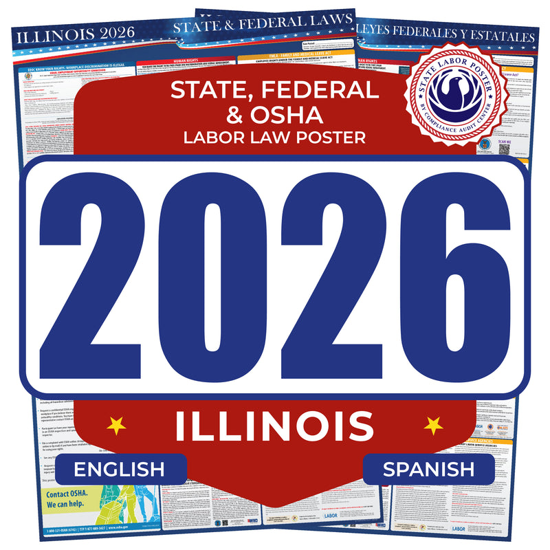 Illinois 2026 State & Federal Labor Law Poster