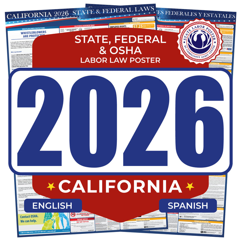 California 2026 State & Federal Labor Law Poster