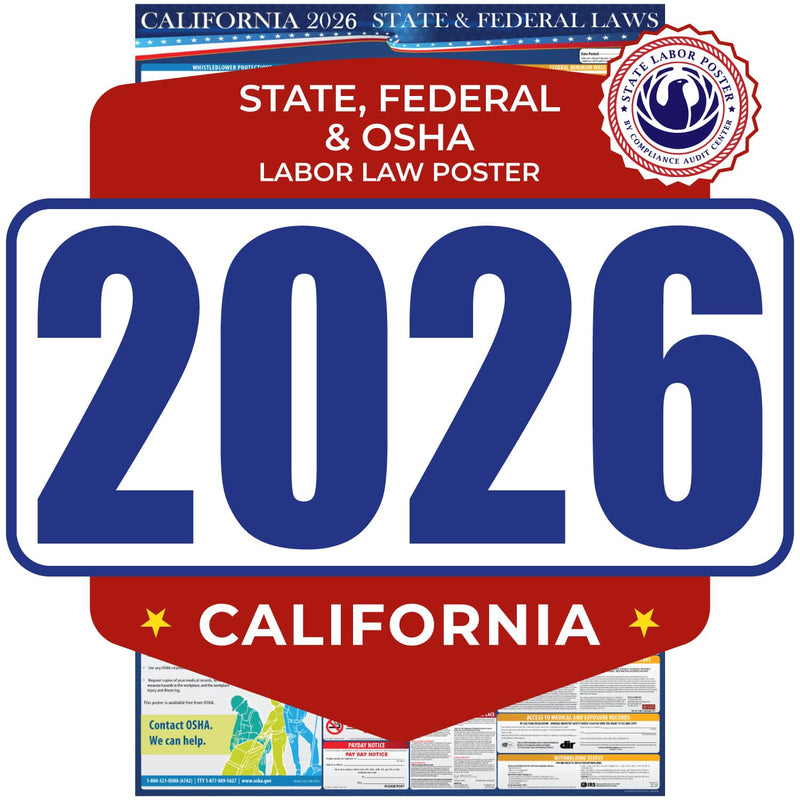California 2026 State & Federal Labor Law Poster