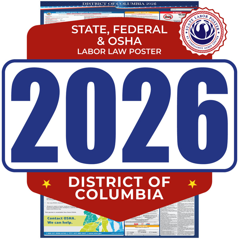 Washington D.C. 2026 State & Federal Labor Law Poster
