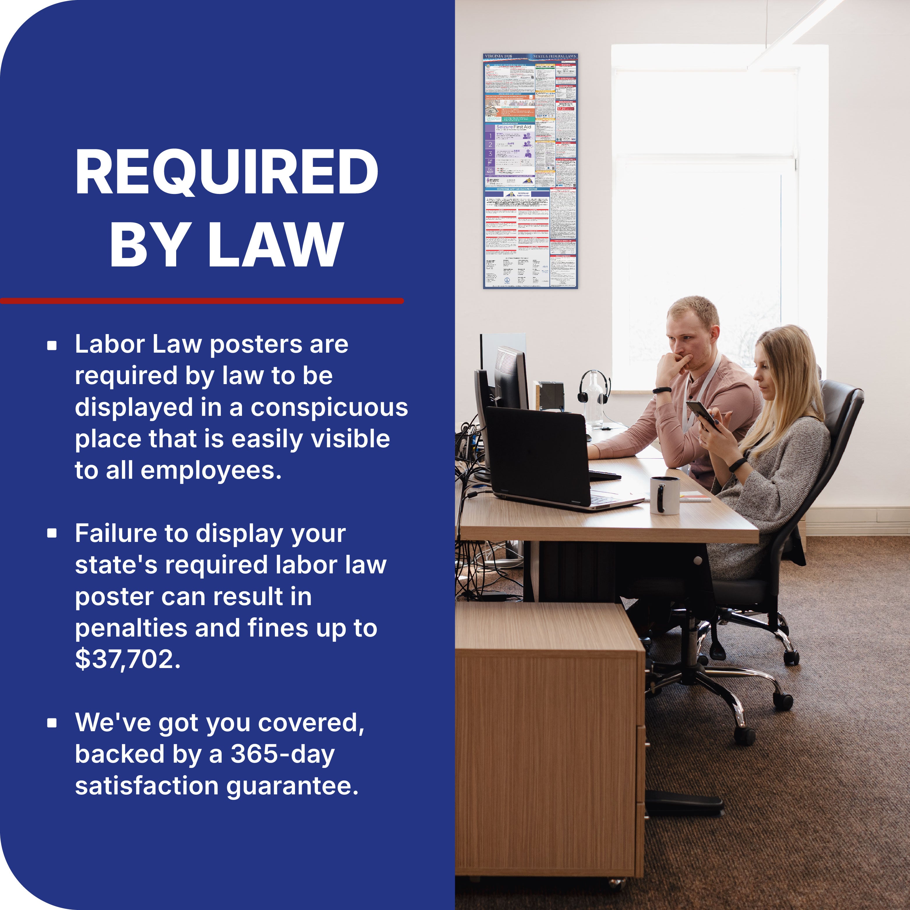 Statief Labo 2026 Virginia Labor Law Poster - State Labor Poster