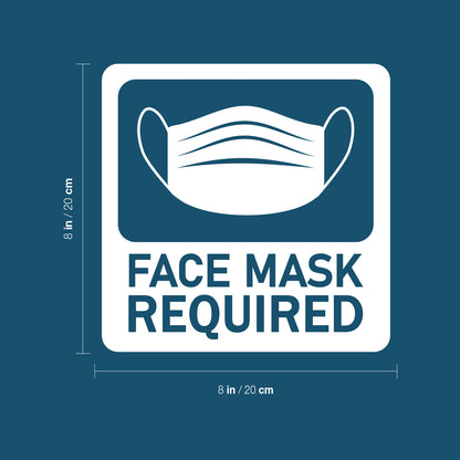 Facemask Required Decal (Blue)
