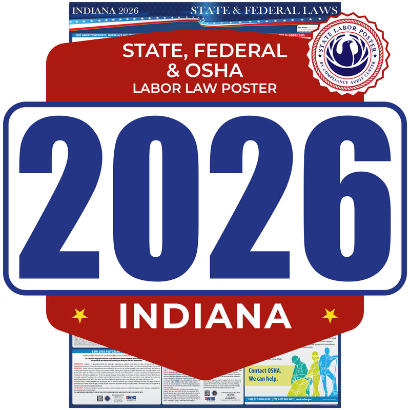 Indiana 2026 State & Federal Labor Law Poster
