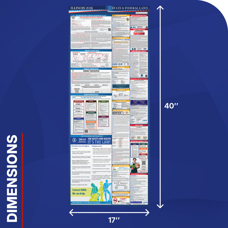 Illinois 2026 State & Federal Labor Law Poster