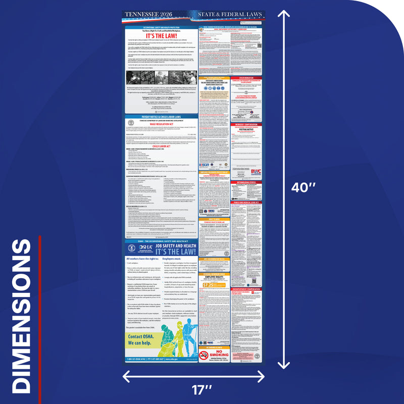Tennessee 2026 State & Federal Labor Law Poster