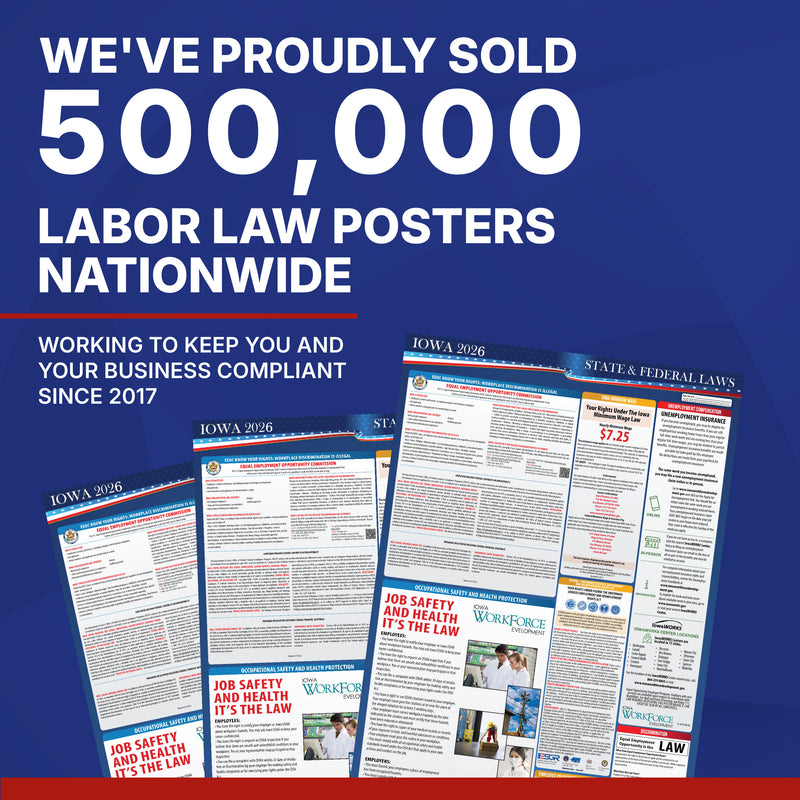 Iowa 2026 State & Federal Labor Law Poster