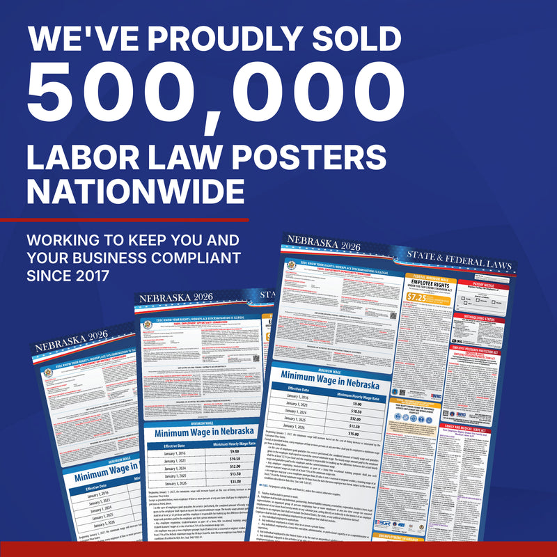 Nebraska laminated labor law poster