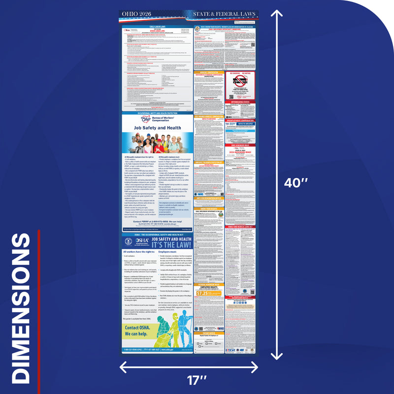 Ohio 2026 Labor Law Poster | State, Federal & OSHA – State Labor Poster