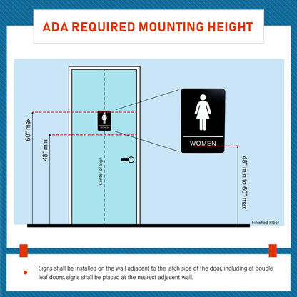 Women's Bathroom And Restroom Sign