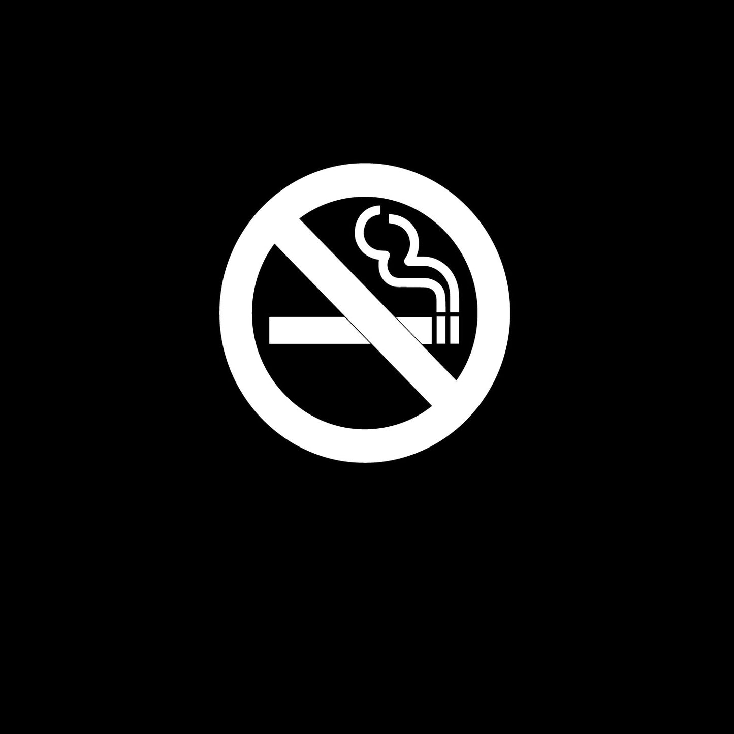 No Smoking Decal (White)