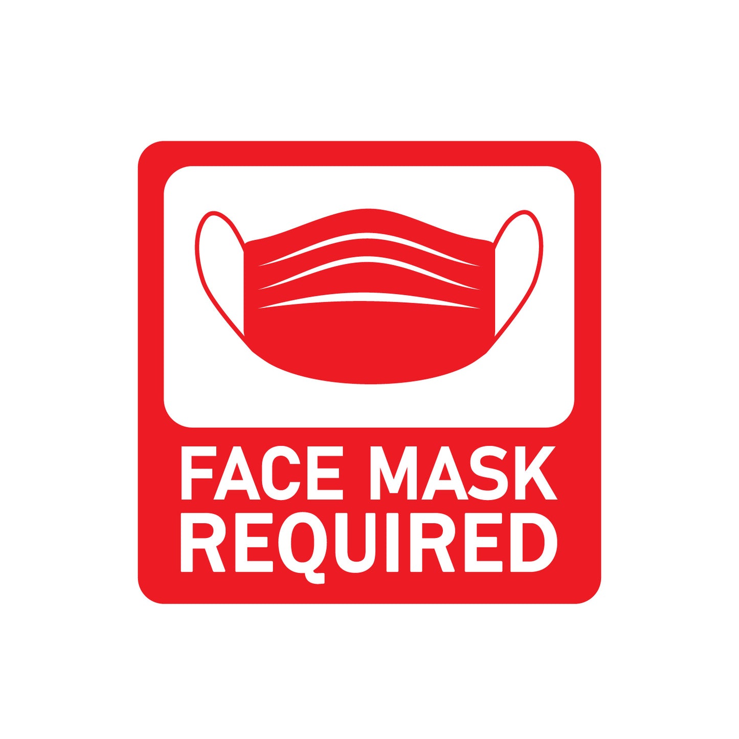 Facemask Required Decal (Red)